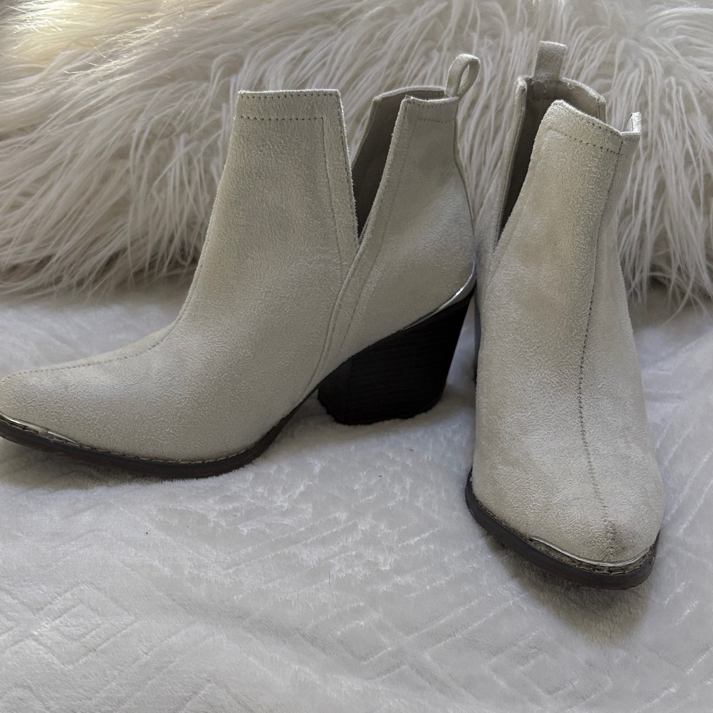 Booties. Worn once. Size 6